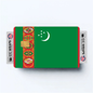 2PK Turkmenistan Flag Credit Card Sticker Skin Vinyl Decal Protector
