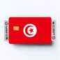 2PK Tunisia Flag Credit Card Sticker Skin Vinyl Decal Protector