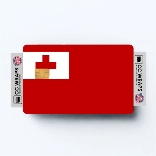 2PK Tonga Flag Credit Card Sticker Skin Vinyl Decal Protector