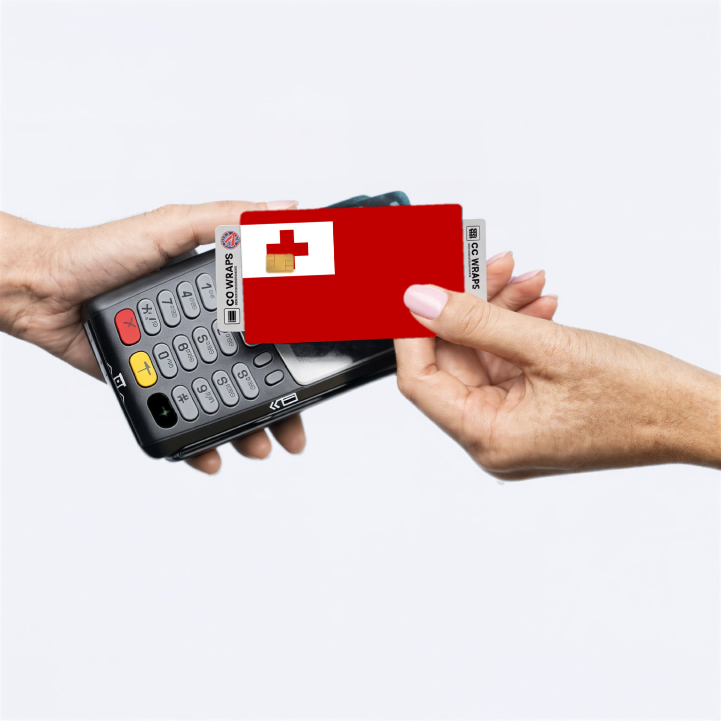 2PK Tonga Flag Credit Card Sticker Skin Vinyl Decal Protector