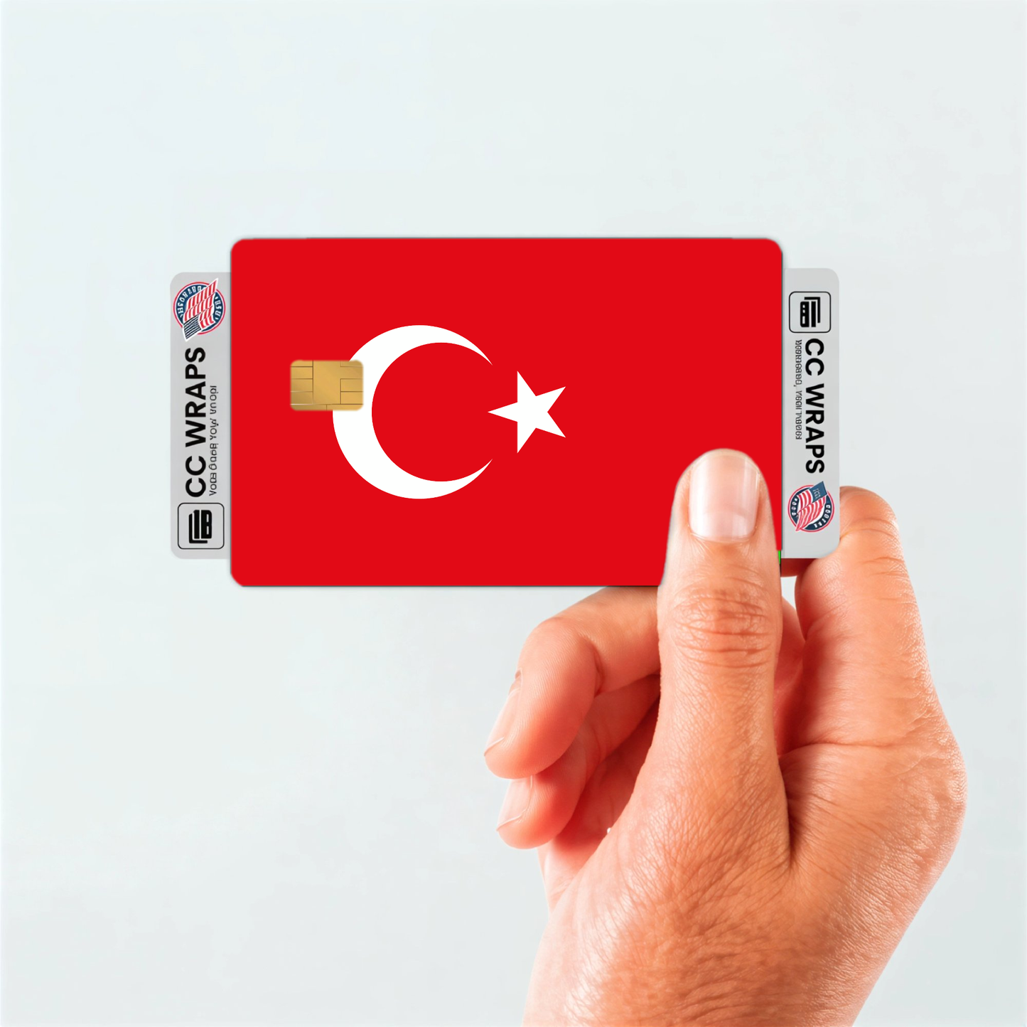 2PK Turkey Flag Credit Card Sticker Skin Vinyl Decal Protector