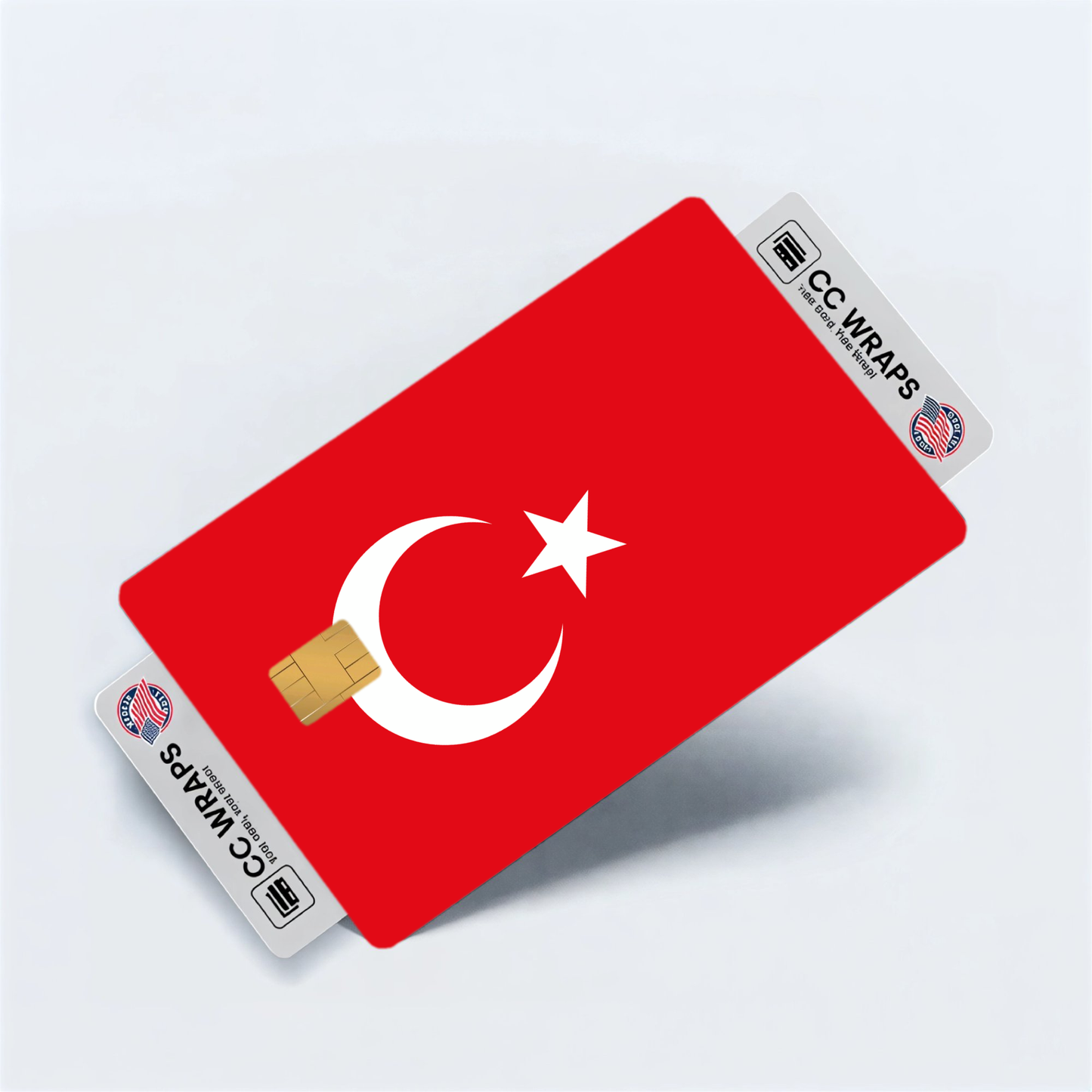 2PK Turkey Flag Credit Card Sticker Skin Vinyl Decal Protector