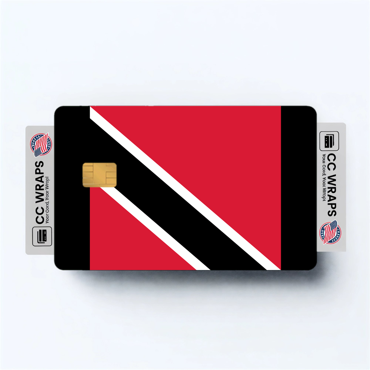 2PK Trinidad and Tobago Flag Credit Card Sticker Skin Vinyl Decal Protector