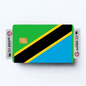 2PK Tanzania, United Republic of Flag Credit Card Sticker Skin Vinyl Decal Protector
