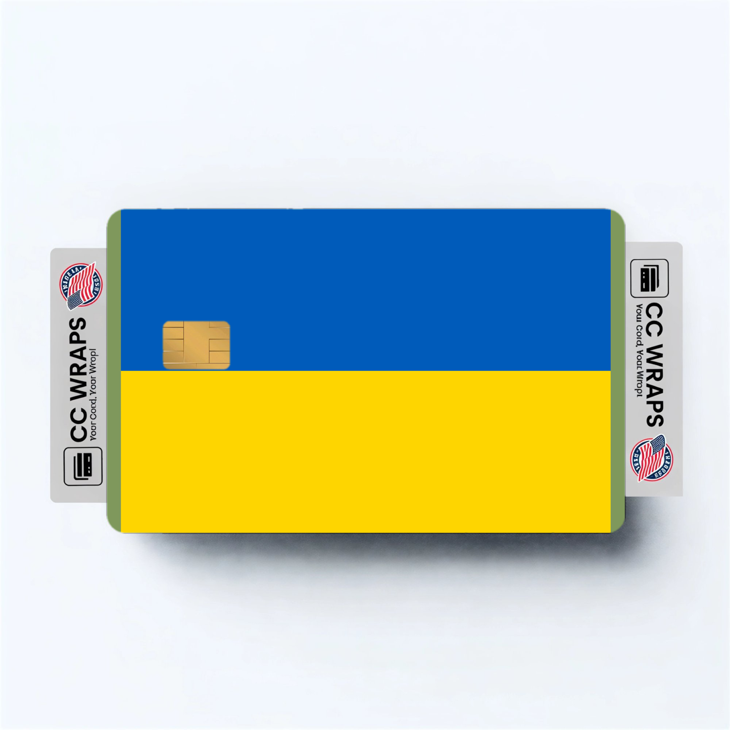 2PK Ukraine Flag Credit Card Sticker Skin Vinyl Decal Protector