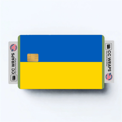2PK Ukraine Flag Credit Card Sticker Skin Vinyl Decal Protector
