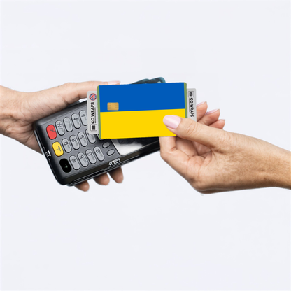 2PK Ukraine Flag Credit Card Sticker Skin Vinyl Decal Protector