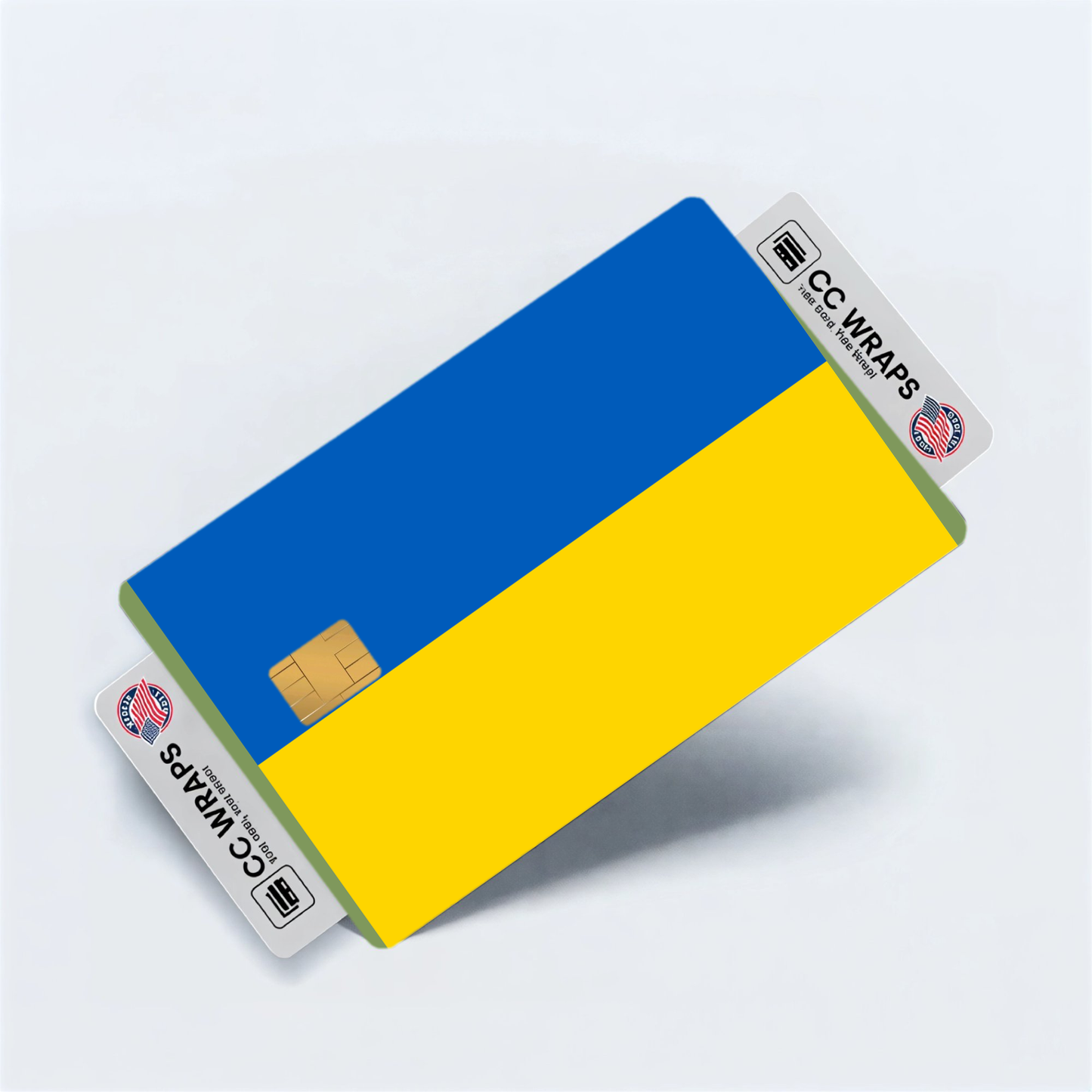 2PK Ukraine Flag Credit Card Sticker Skin Vinyl Decal Protector