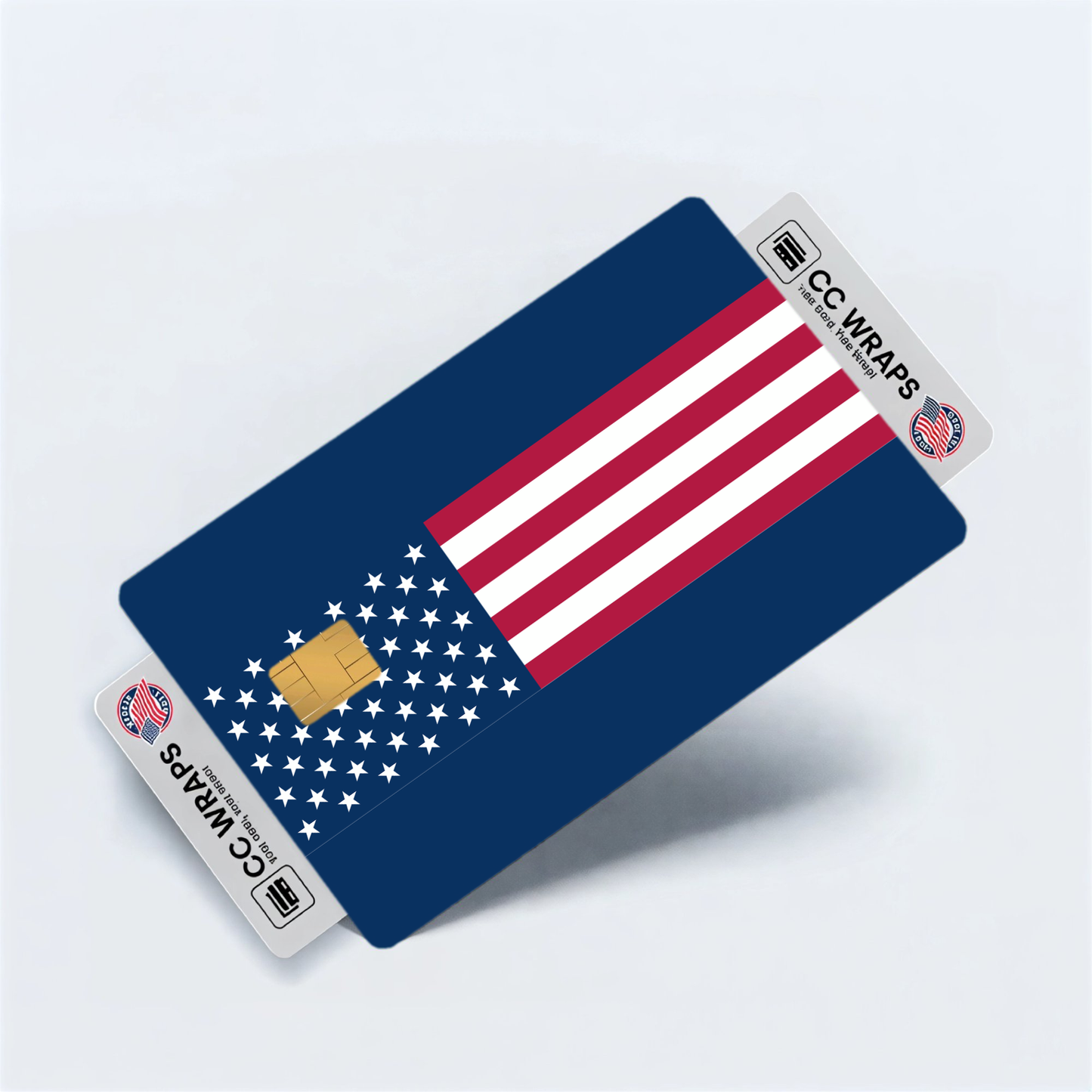 2PK United States Flag Credit Card Sticker Skin Vinyl Decal Protector