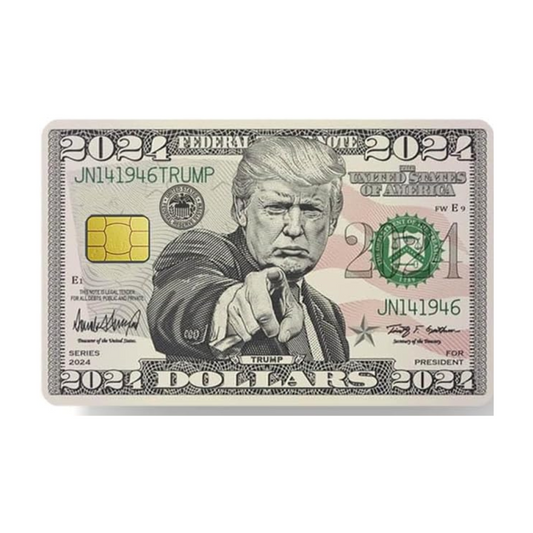 2024 Trump Dollar Bill Credit Card Sticker - Custom Vinyl Credit Card Skin