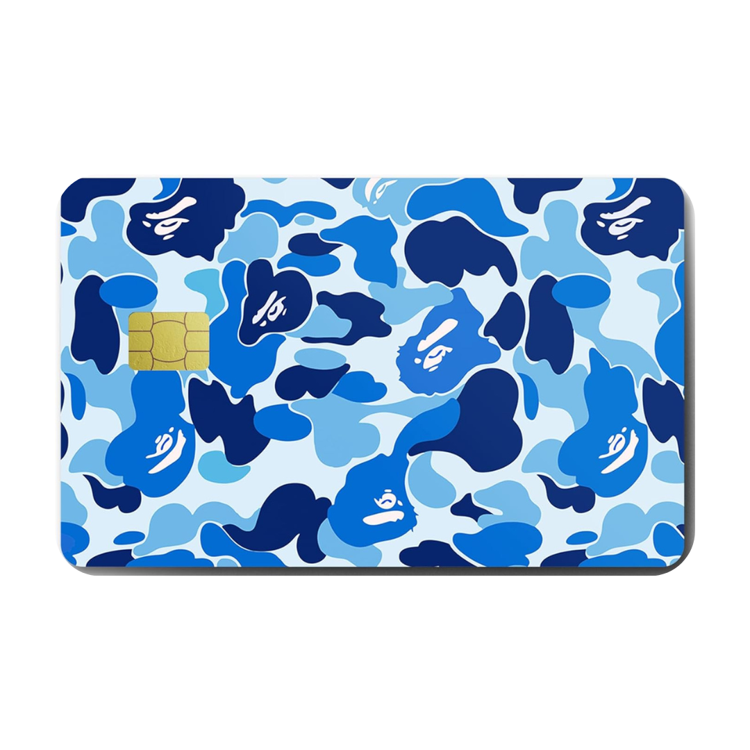 Blue Camo Custom Vinyl Credit Card Sticker by CC Wraps