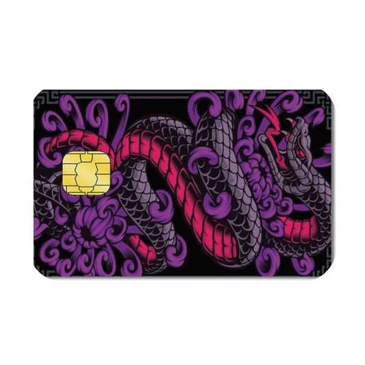 Cool Purple Snake Custom Vinyl Credit Card Sticker by CC Wraps