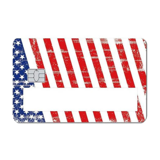 USA Flag Custom Vinyl Credit Card Sticker by CC Wraps