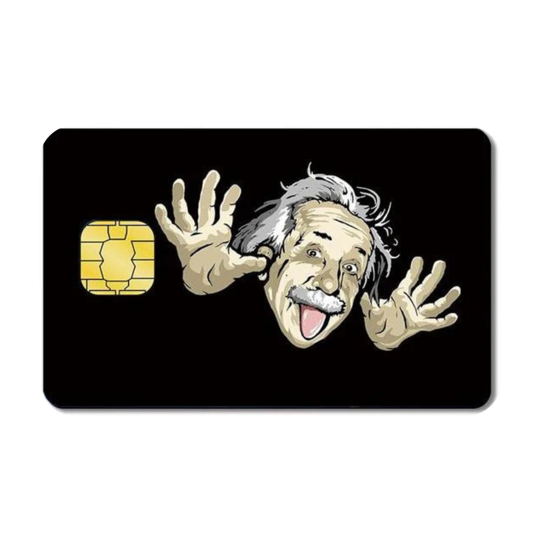 Einstein Custom Vinyl Credit Card Sticker by CC Wraps