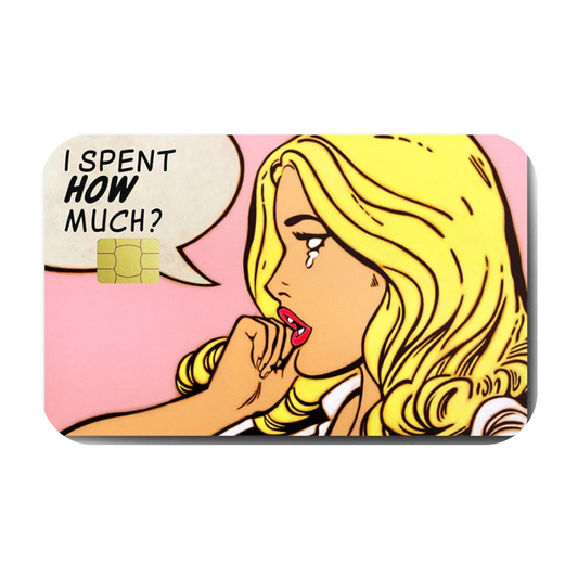 Girl Spent Too Much Custom Vinyl Credit Card Sticker by CC Wraps