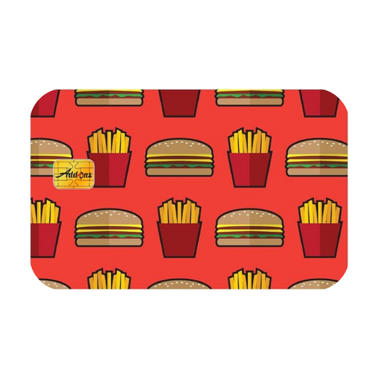 McBurger and Fries Custom Vinyl Credit Card Sticker by CC Wraps