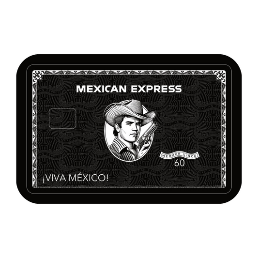 Mexican Express Custom Vinyl Credit Card Sticker by CC Wraps