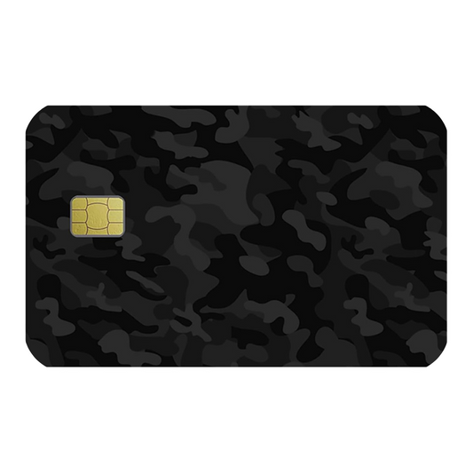 Night Camo Custom Vinyl Credit Card Sticker by CC Wraps