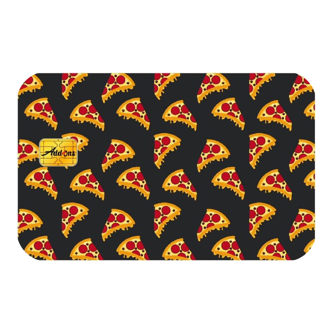 Pizza Time Custom Vinyl Credit Card Sticker by CC Wraps