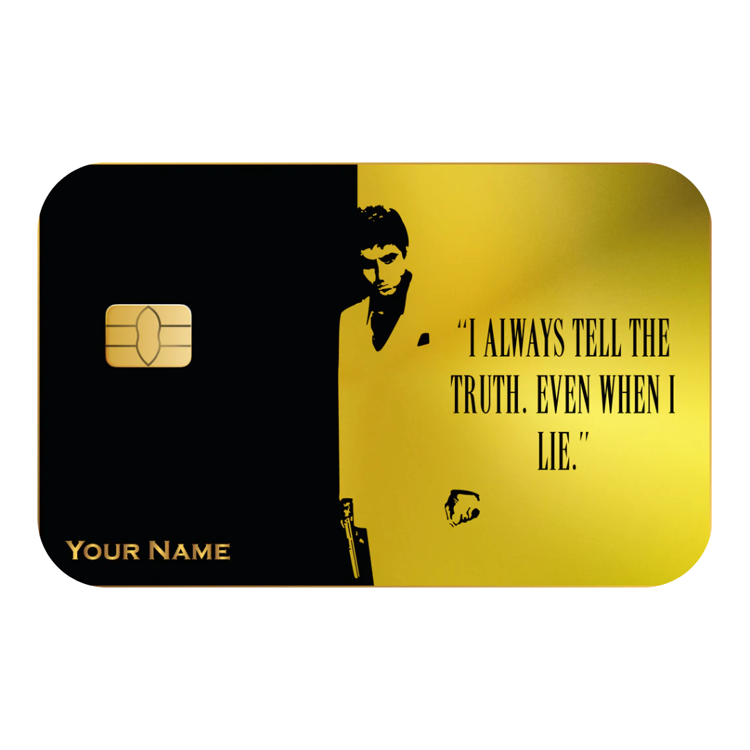 Scarface Quote Custom Vinyl Credit Card Sticker by CC Wraps