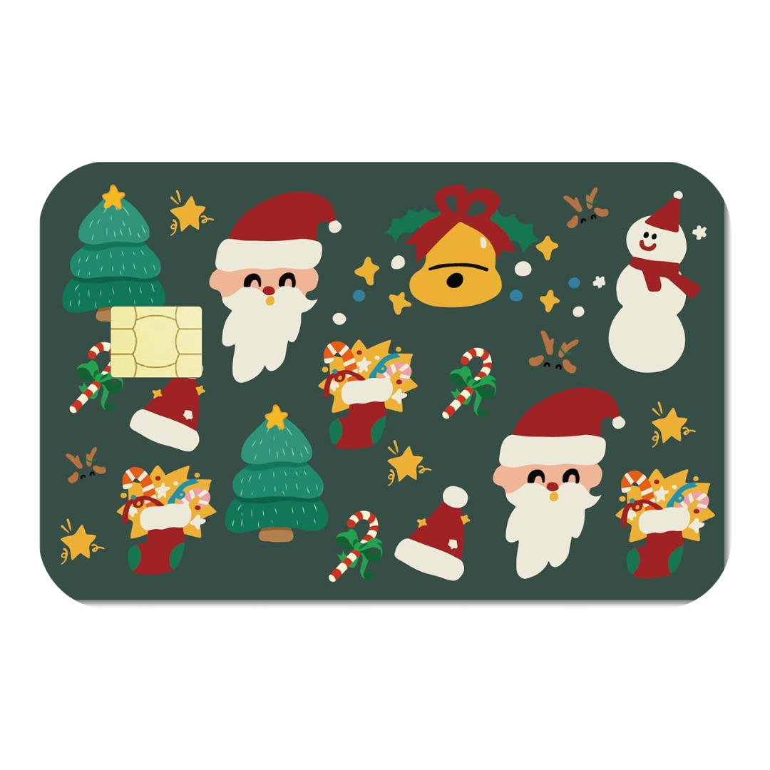 Merry Christmas Custom Vinyl Credit Card Sticker by CC Wraps