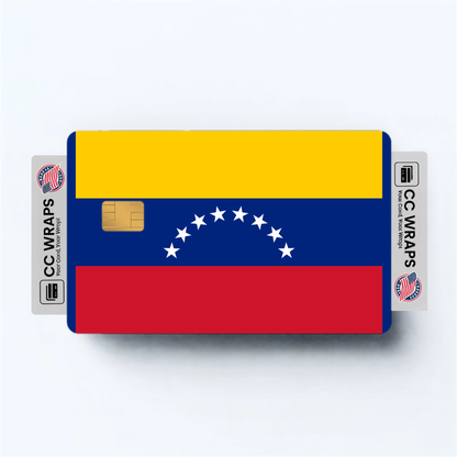 2PK Venezuela, Bolivarian Republic of Flag Credit Card Sticker Skin Vinyl Decal Prot