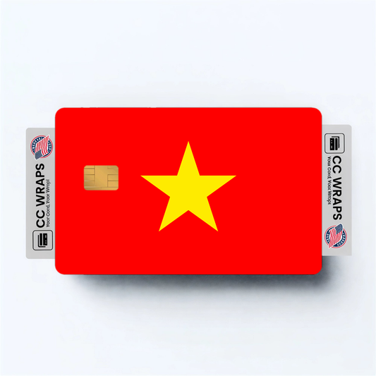 2PK Viet Nam Flag Credit Card Sticker Skin Vinyl Decal Protector