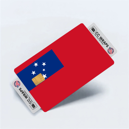 2PK Samoa Flag Credit Card Sticker Skin Vinyl Decal Protector