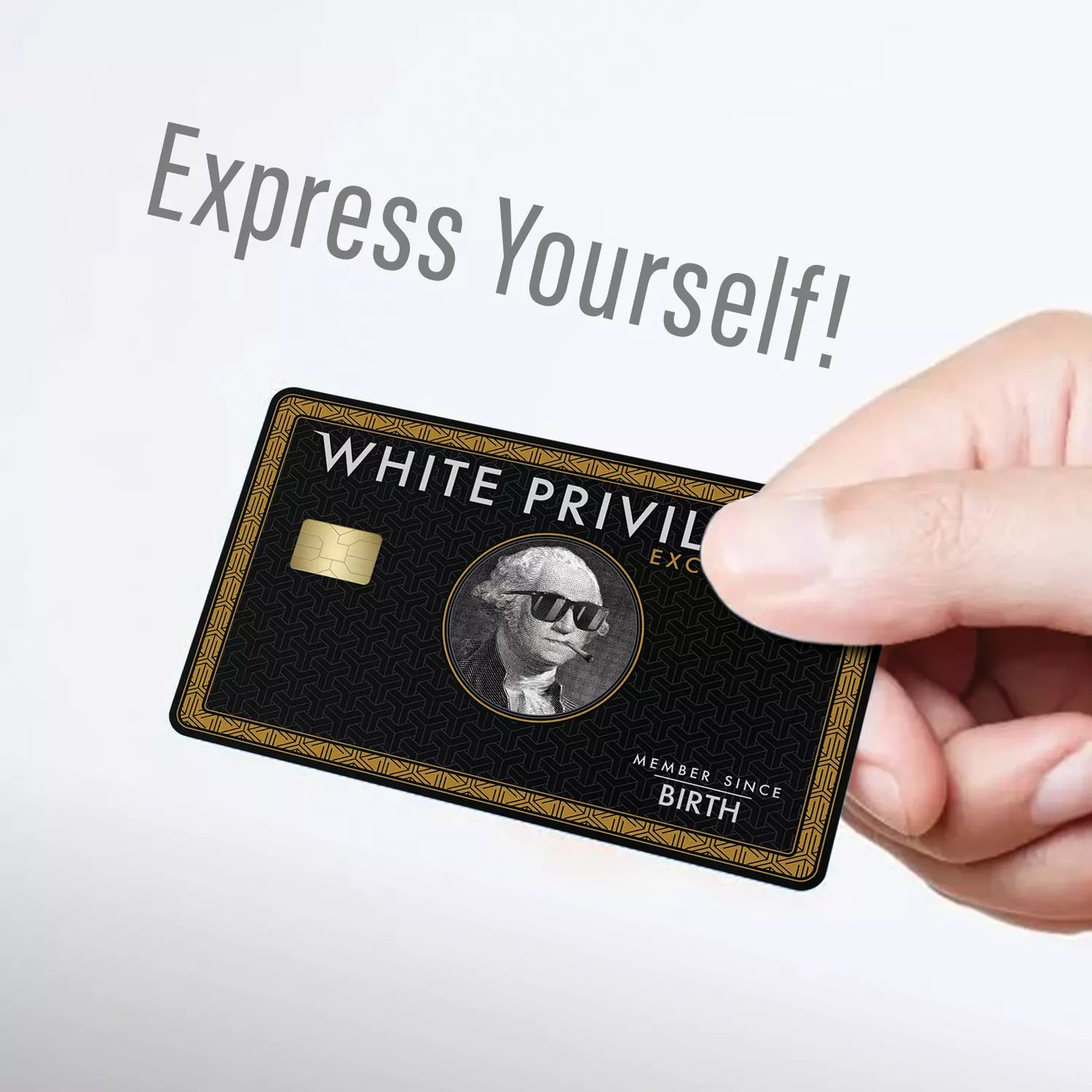 White Privilege Funny Fan Art Custom Vinyl Credit Card Sticker by CC Wraps