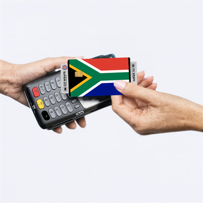 2PK South Africa Flag Credit Card Sticker Skin Vinyl Decal Protector