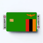 2PK Zambia Flag Credit Card Sticker Skin Vinyl Decal Protector