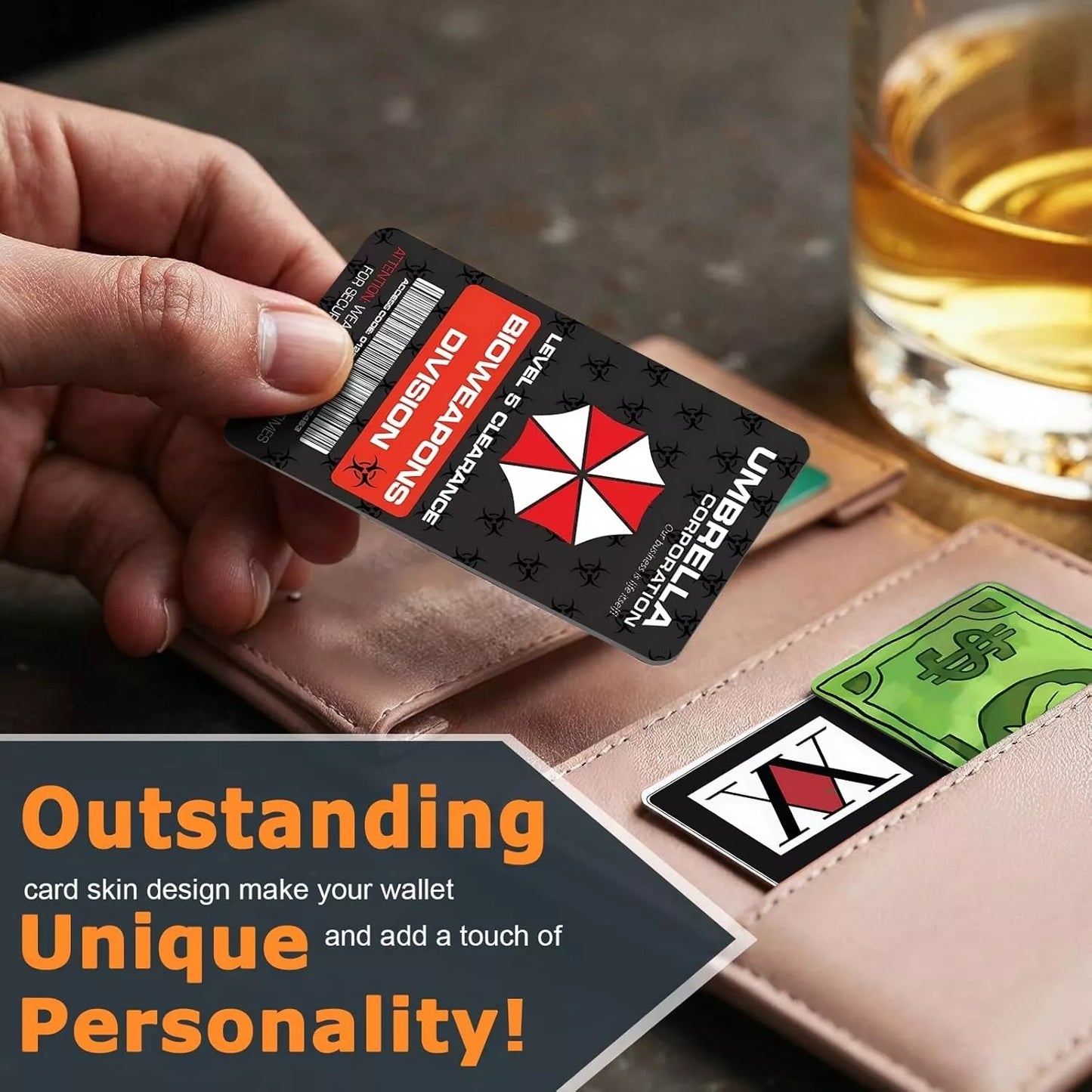 Umbrella Corporation 4-Pack Custom Vinyl Credit Card Sticker Set by CC Wraps
