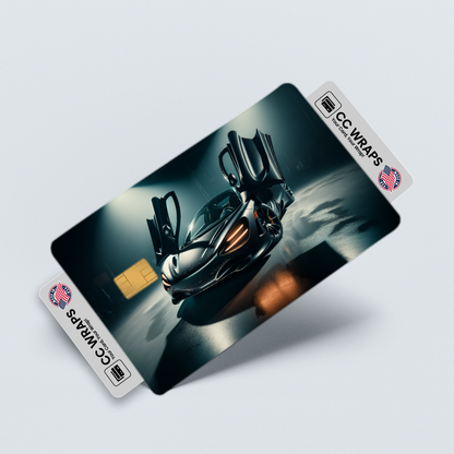 2PK Matte Black Mclaren 720s In A Credit Card Skin – Vinyl Sticker Fits Debit Card