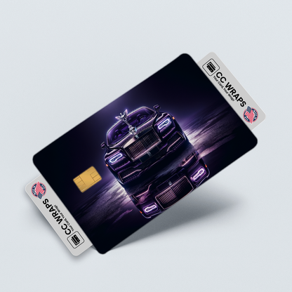 2PK Rollsroyce Wraith In Deep Credit Card Skin – Vinyl Sticker Fits Debit Card