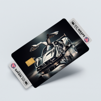 2PK Pagani Huayra In Polished Credit Card Skin – Vinyl Sticker Fits Debit Card