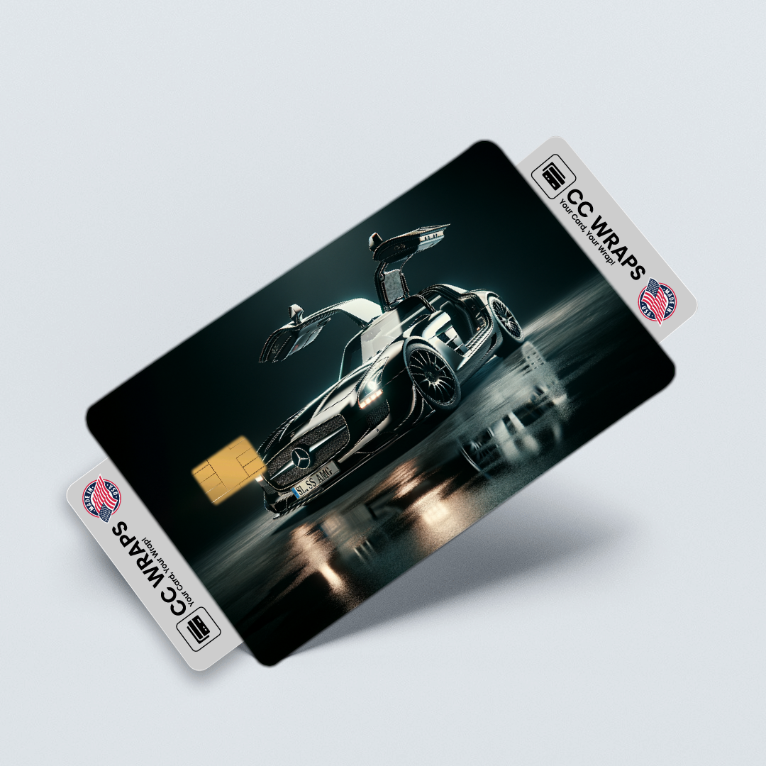 2PK Mercedesbenz Sls Amg Gullwing Credit Card Skin – Vinyl Sticker Fits Debit Card