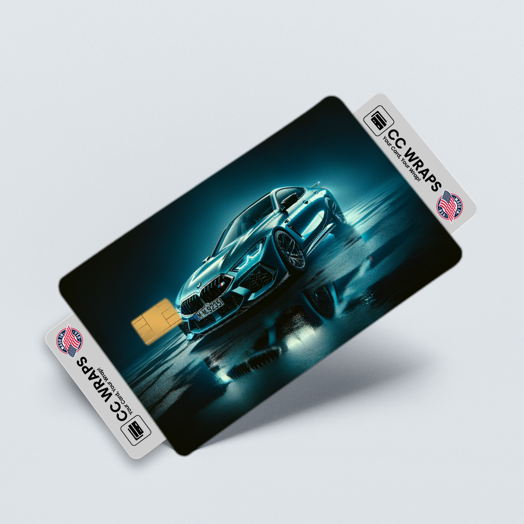 2PK Bmw M8 Competition In Frozen Credit Card Skin – Vinyl Sticker Fits Debit Card