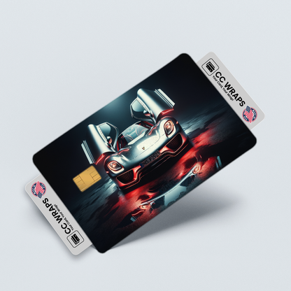 2PK Porsche 918 Spyder In Liquid Credit Card Skin – Vinyl Sticker Fits Debit Card