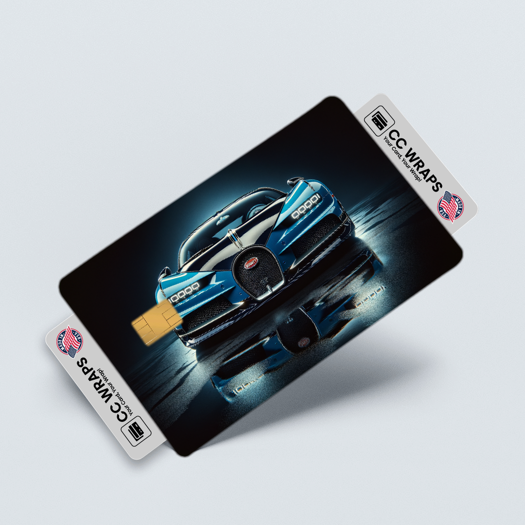 2PK Bugatti Veyron Super Sport In Credit Card Skin – Vinyl Sticker Fits Debit Card