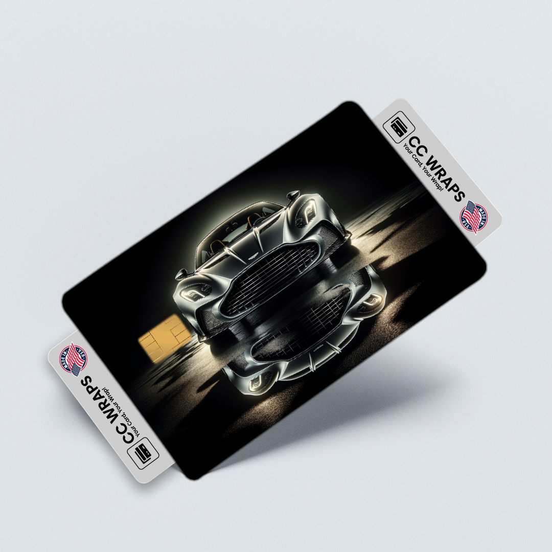 2PK Aston Martin One77 In Quantum Credit Card Skin – Vinyl Sticker Fits Debit Card