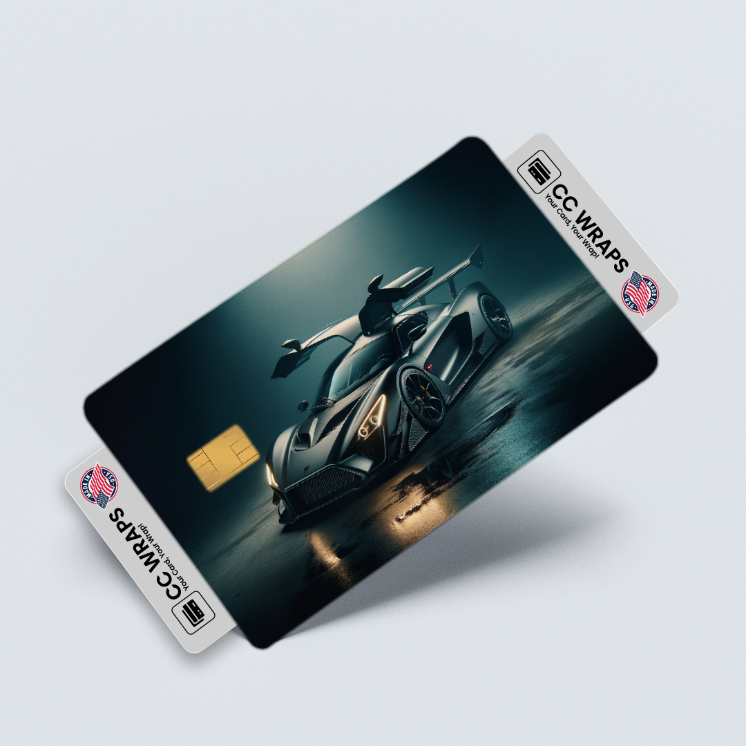 2PK Zenvo Tsrs In Matte Grey Dark Credit Card Skin – Vinyl Sticker Fits Debit Card