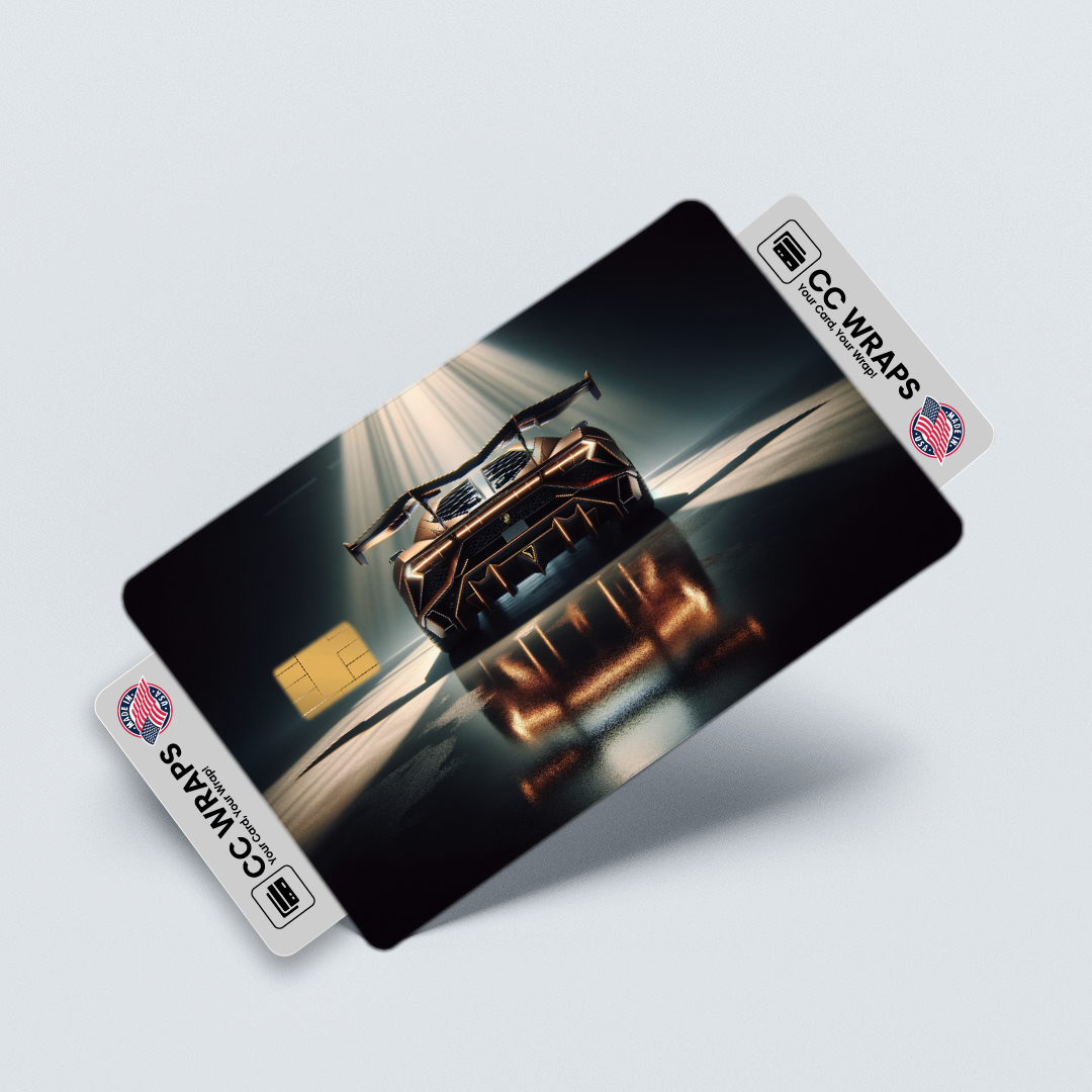 2PK Lamborghini Sian In Bronze And Credit Card Skin – Vinyl Sticker Fits Debit Card