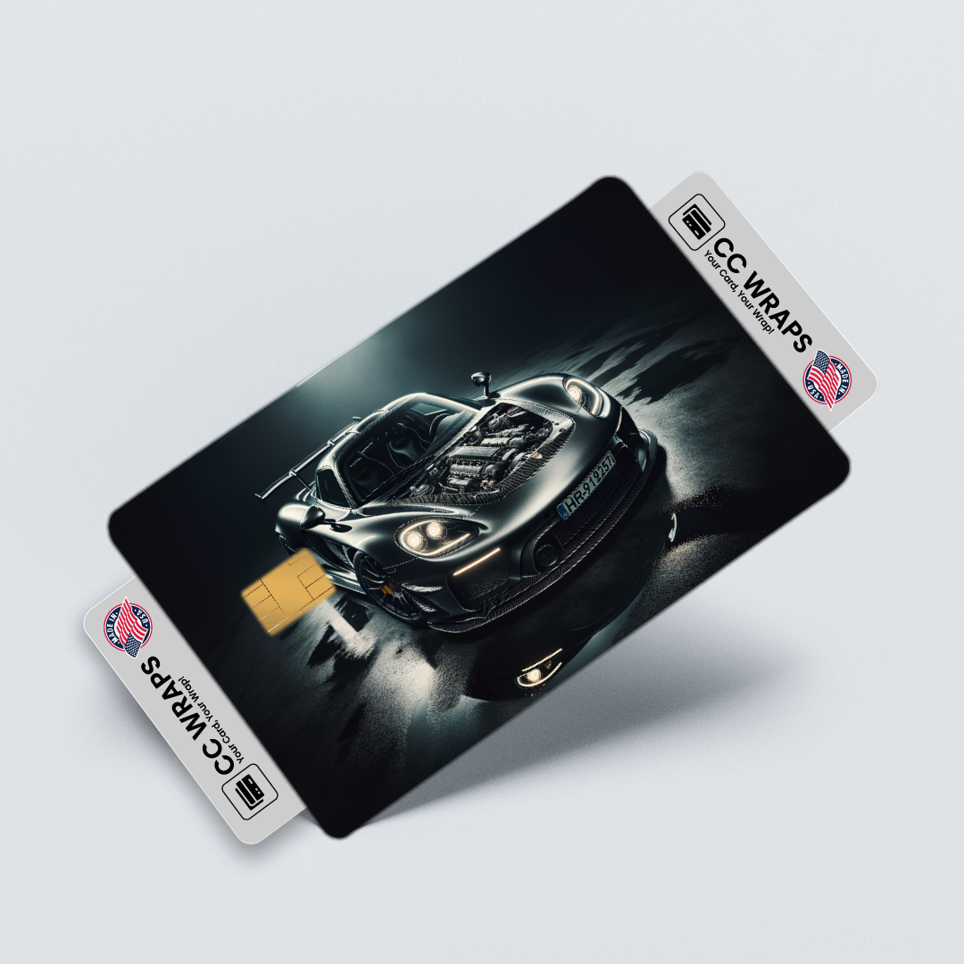 2PK Porsche Carrera Gt In Silver Credit Card Skin – Vinyl Sticker Fits Debit Card