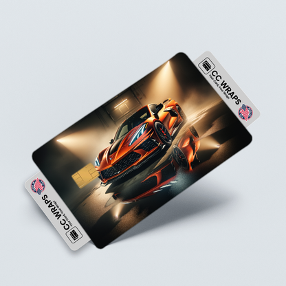 2PK Chevrolet Corvette C8 Z06 In Credit Card Skin – Vinyl Sticker Fits Debit Card