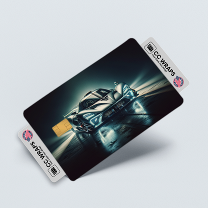 2PK Gma T50 In Sterling Silver Credit Card Skin – Vinyl Sticker Fits Debit Card