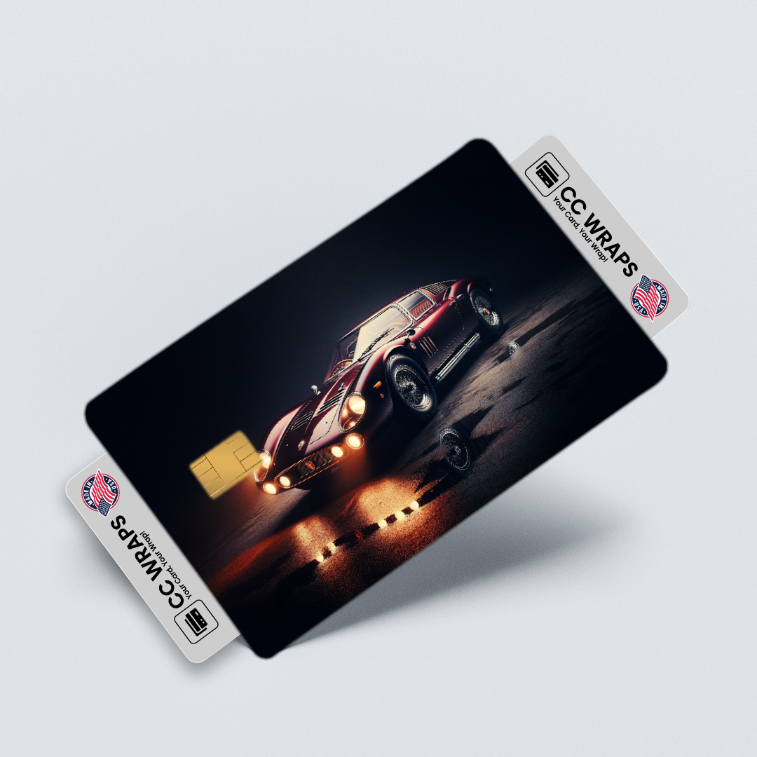 2PK De Tomaso P72 In Dark Crimson Credit Card Skin – Vinyl Sticker Fits Debit Card