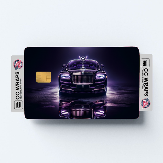 2PK Rollsroyce Wraith In Deep Credit Card Skin – Vinyl Sticker Fits Debit Card