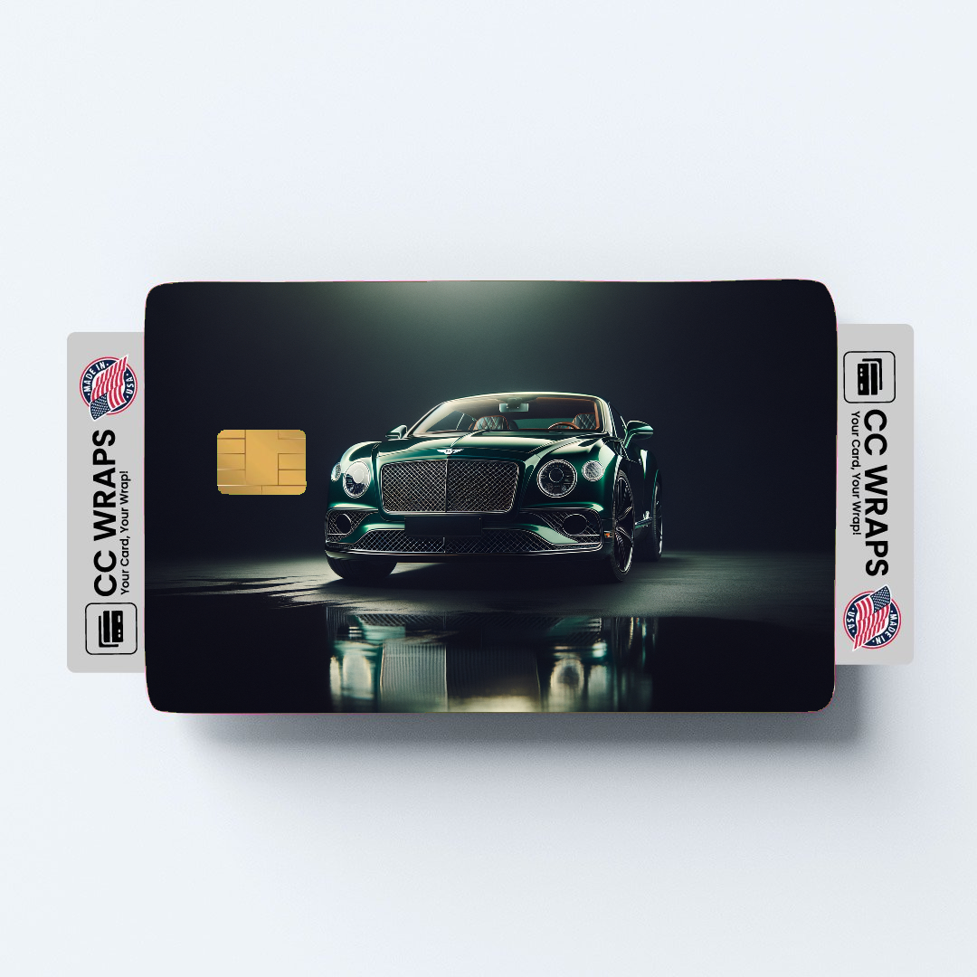 2PK Bentley Continental Gt In Credit Card Skin – Vinyl Sticker Fits Debit Card
