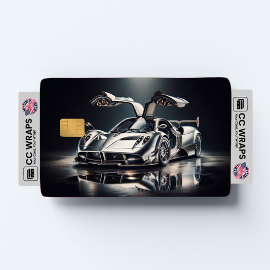 2PK Pagani Huayra In Polished Credit Card Skin – Vinyl Sticker Fits Debit Card