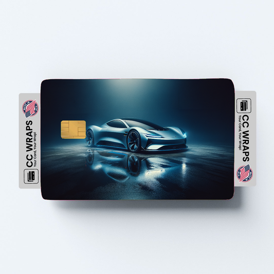2PK Porsche Taycan Turbo S In Credit Card Skin – Vinyl Sticker Fits Debit Card